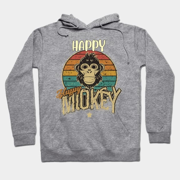 Happy Monkey Hoodie by TshirtMA